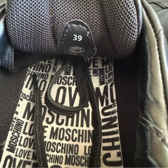 Moschino Black Sneakers with Red Heart Detail - Picture 5 of 13